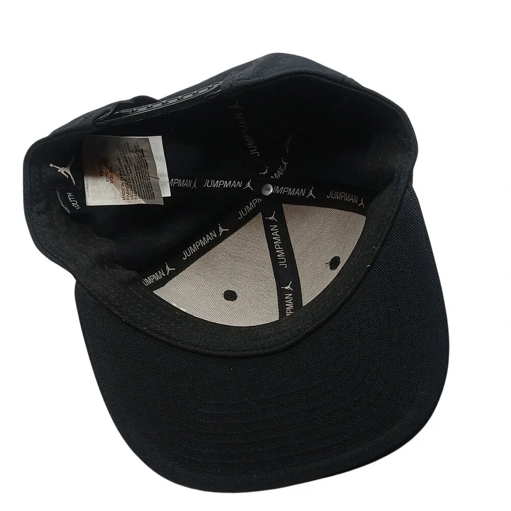 Jordan Snapback Hat Kids Youth Black Red Jumpman Embroidered Flat‎ Brim Cap